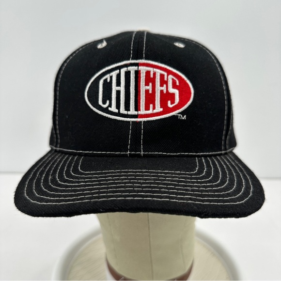 Vintage Rare Kansas City Chiefs Drew Pearson Snapback Hat Classic Black NFL Team - Picture 2 of 12